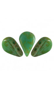 Les perles par Puca® Amos Perlen Opaque green turquoise travertin dark 63130/86805